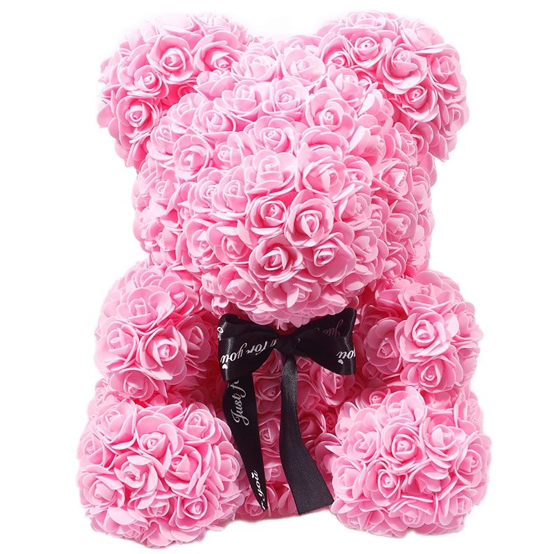 Artificial Rose Flowers Teddy Bear