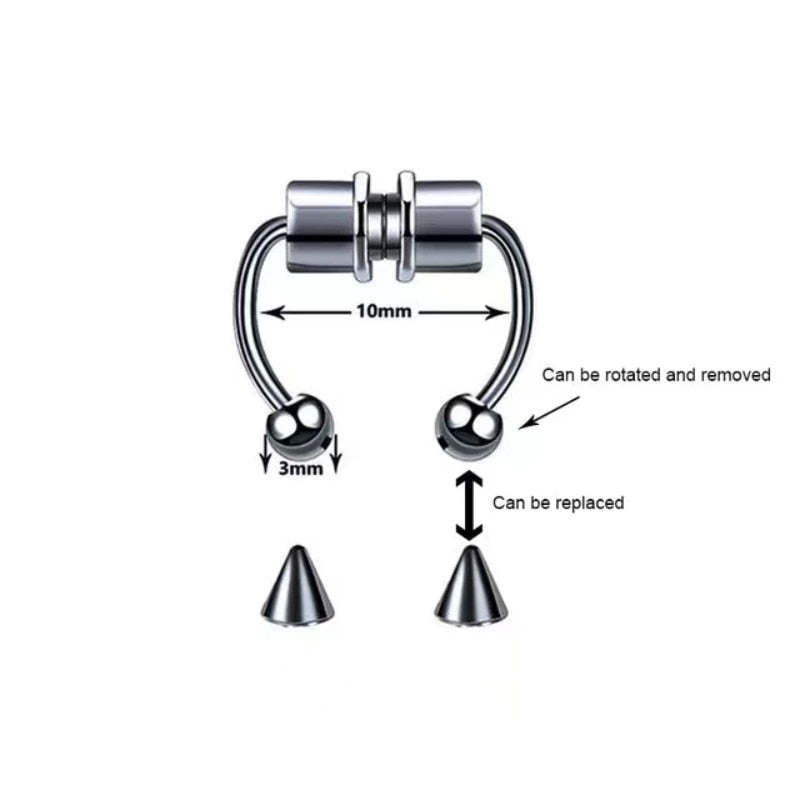 Stainless Steel Magnetic Fake Nose Piercing - Image 15