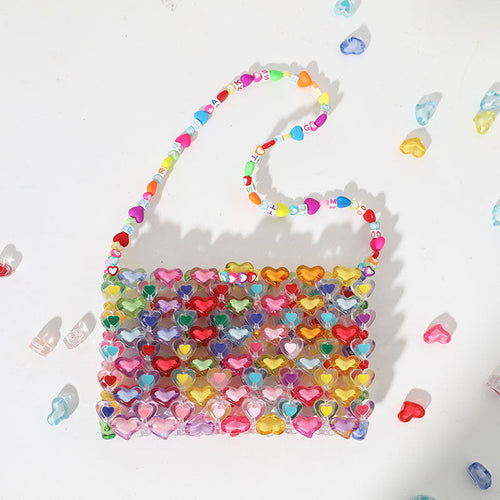 Love Beaded Hearts Colorful Mini Handbags - Image 0
