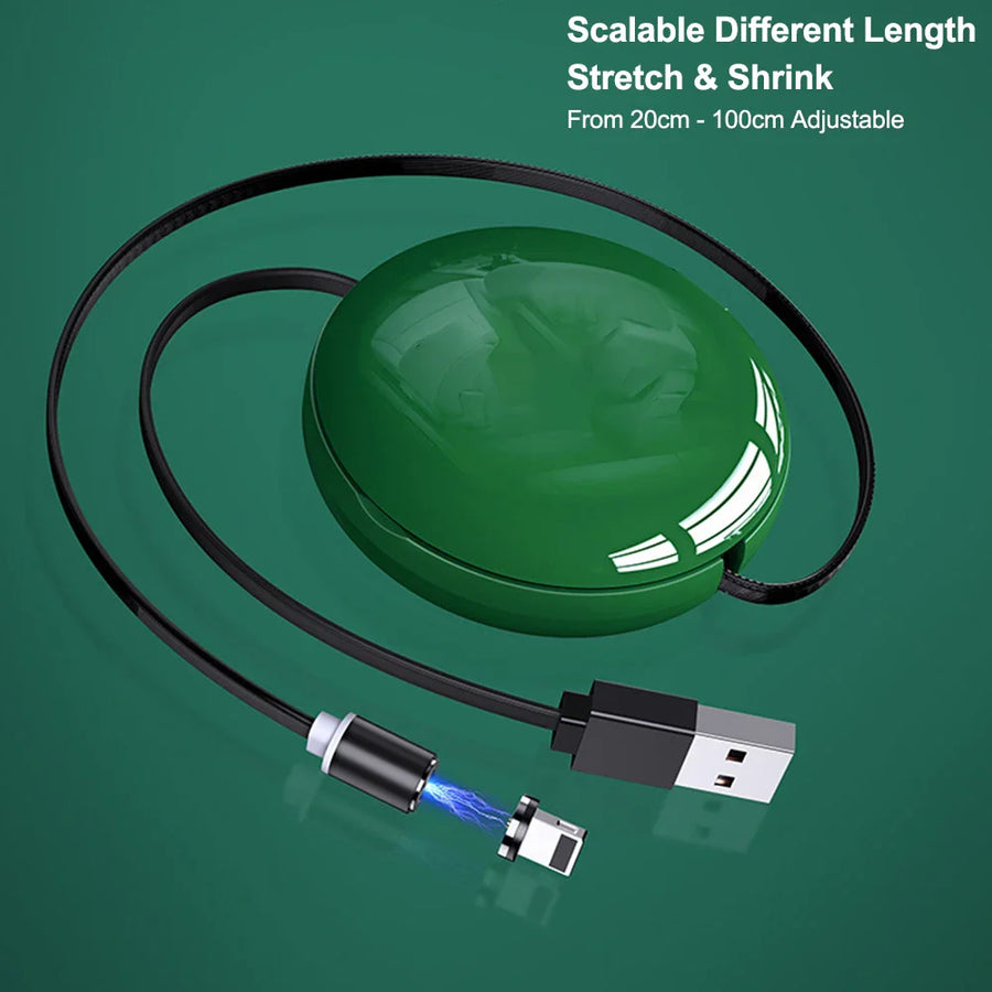 3in1 Universal Retractable Magnetic Fast Charging Cable - Image 4