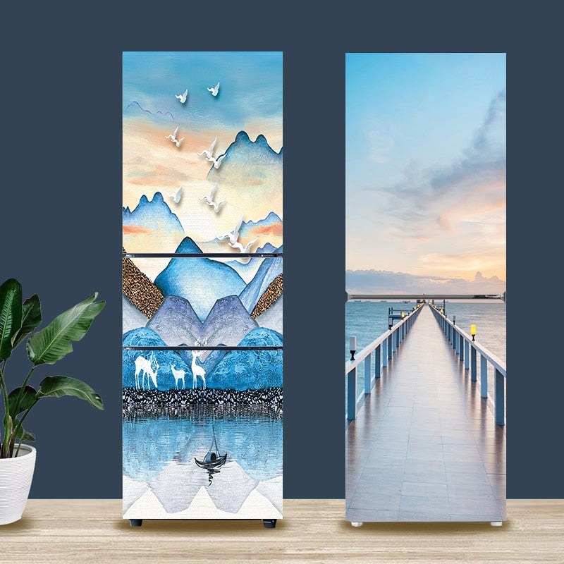 Stylish Waterproof Self-Adhesive Refrigerator Sticker - Image 4