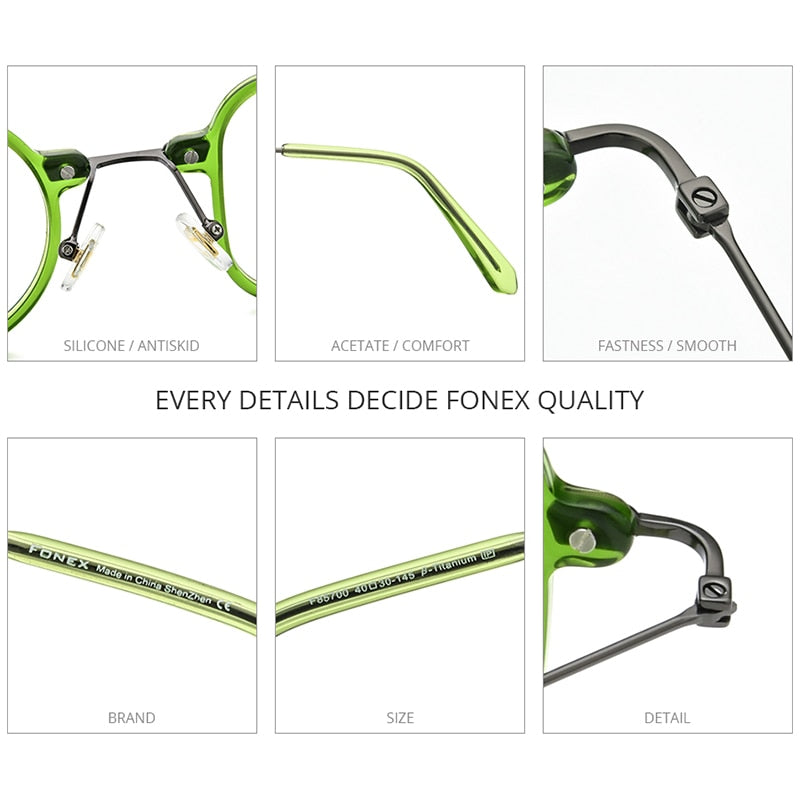 Irregular Shape Geeky Titanium Eyeglasses - Image 2