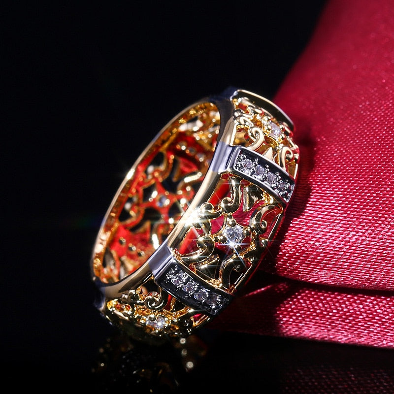 Geometric Ethnic Zircon Strength Ring