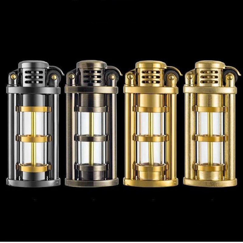 Transparent Windproof Metal Kerosene Flame Fusion Lighter - Image 4