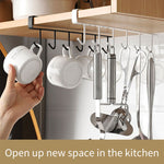 Kitchen Under Cabinet Organizer Hook Rack