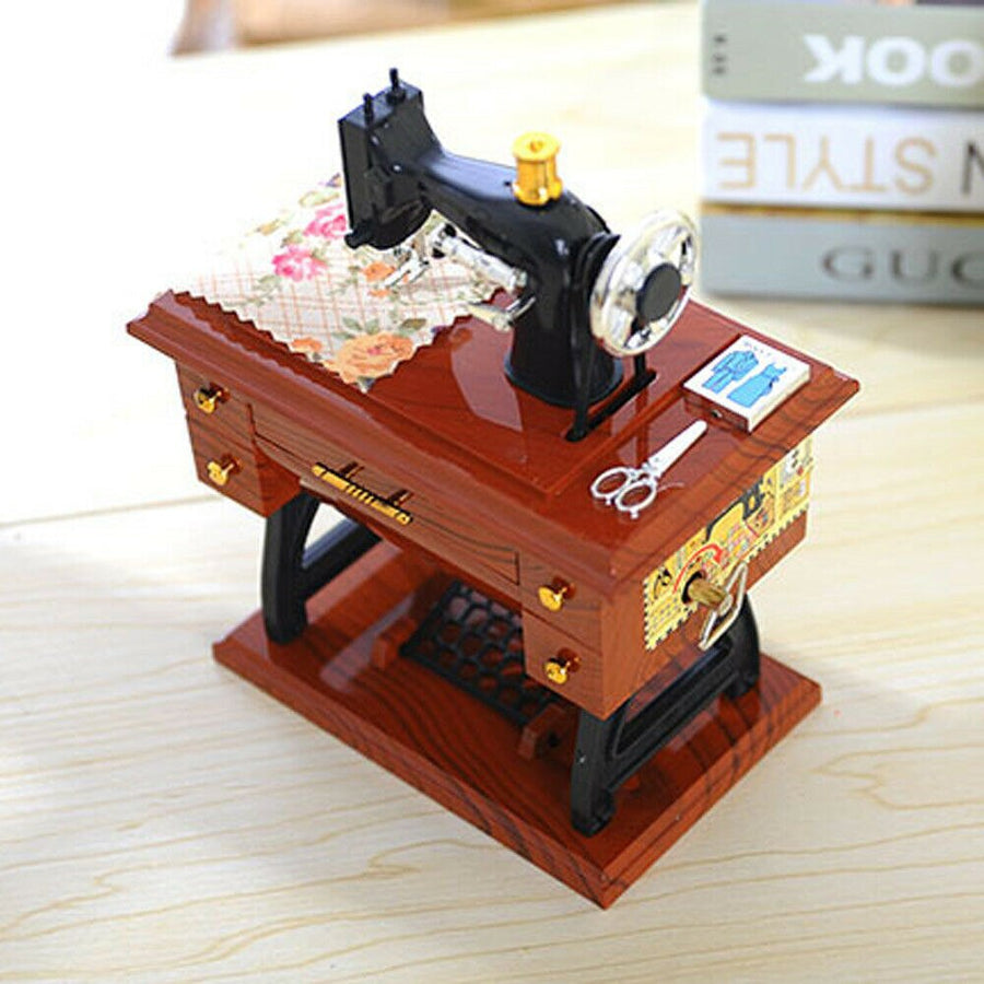 Mini Craft Retro Sewing Machine Decor - Image 9