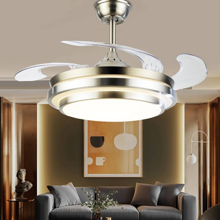 Modern Remote Controlled LED Ceiling Fan Lamp - Image 0