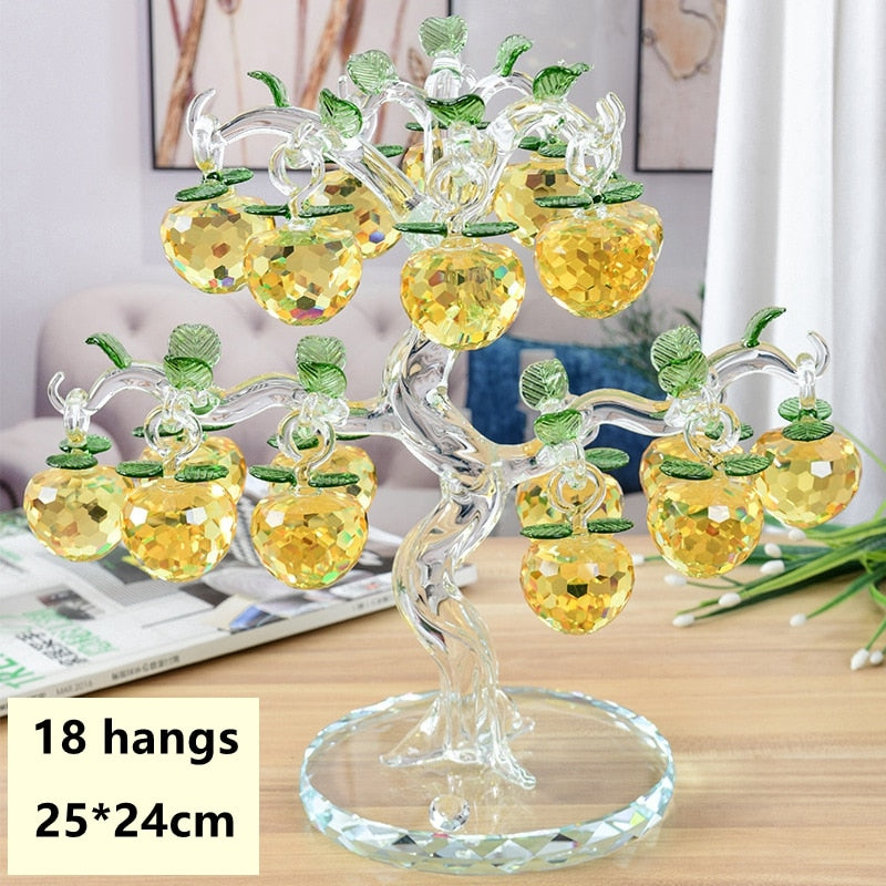 Elegant Crystal Apple Tree Home Decor