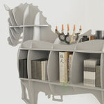 Horse-Shaped Wooden Decorative Bookshelf