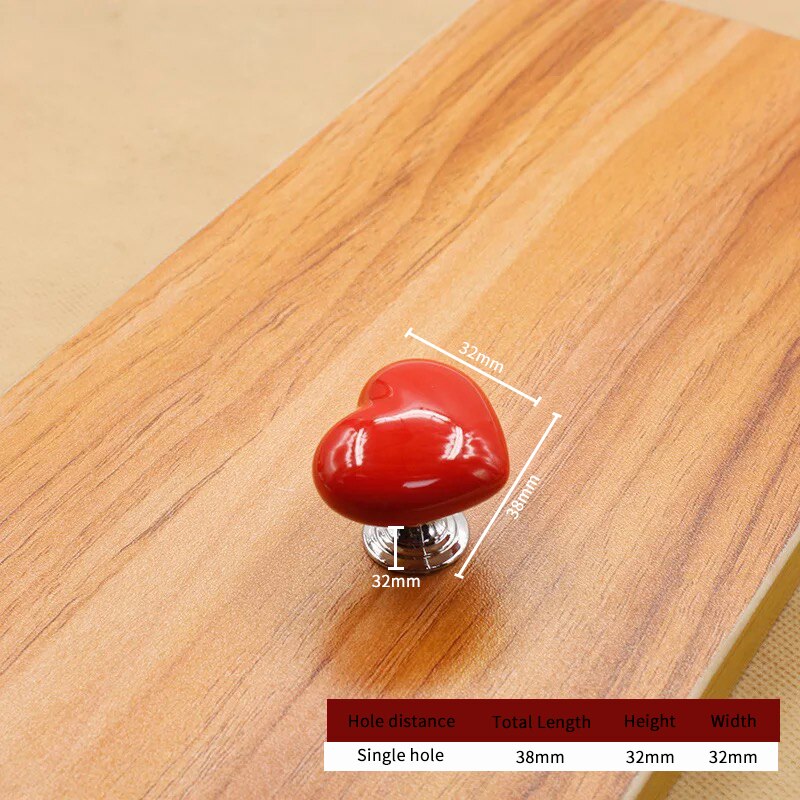 Ceramic Heart Door Cabinet Handle - Image 8