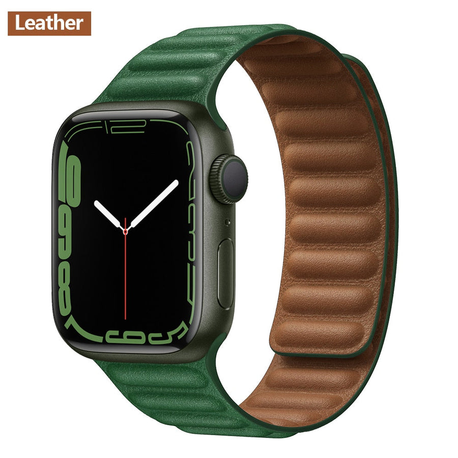 Magnetic Strap Leather Smart Watch Band - Image 14