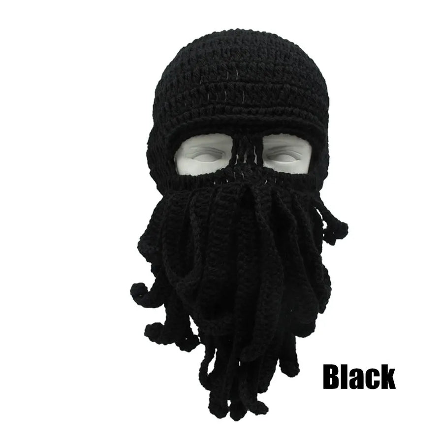 Octopus Tentacle Knitted Face Winter Mask - Image 3