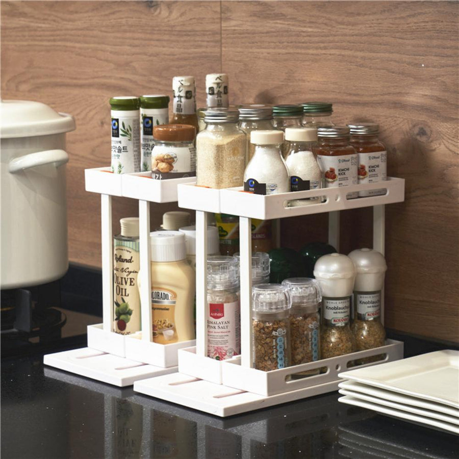 Easy Sliding Kitchen Seasoning Storage Rack - Image 0