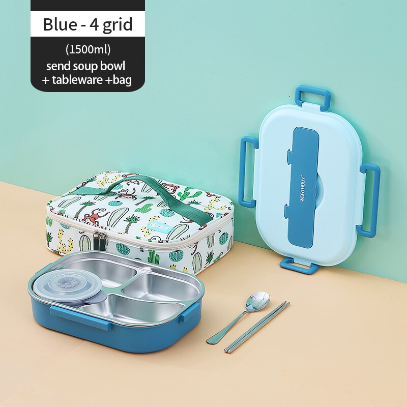 Stainless Steel Multi Compartment Kids Lunch Box