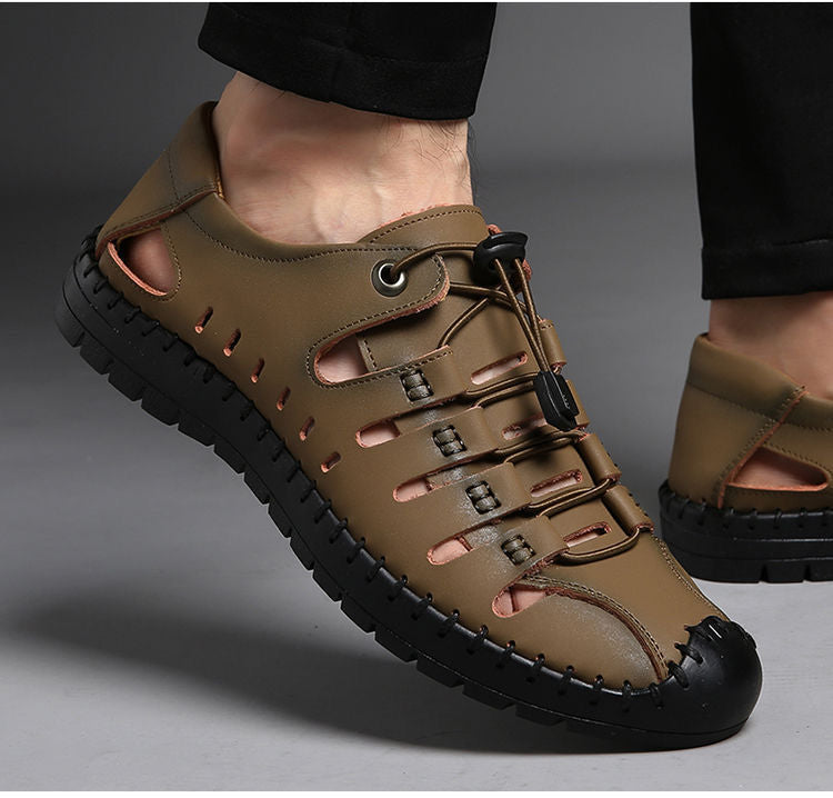 Casual Beach Flexible Leather Sandal - Image 1