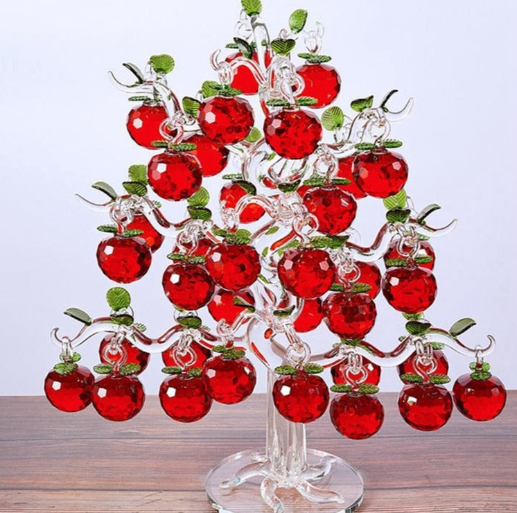 Elegant Crystal Apple Tree Home Decor