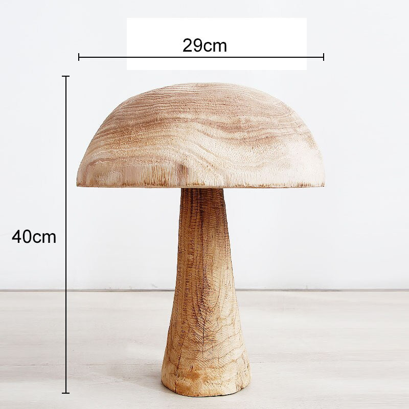 Mushroom Solid Wood Sculpture Home Decor