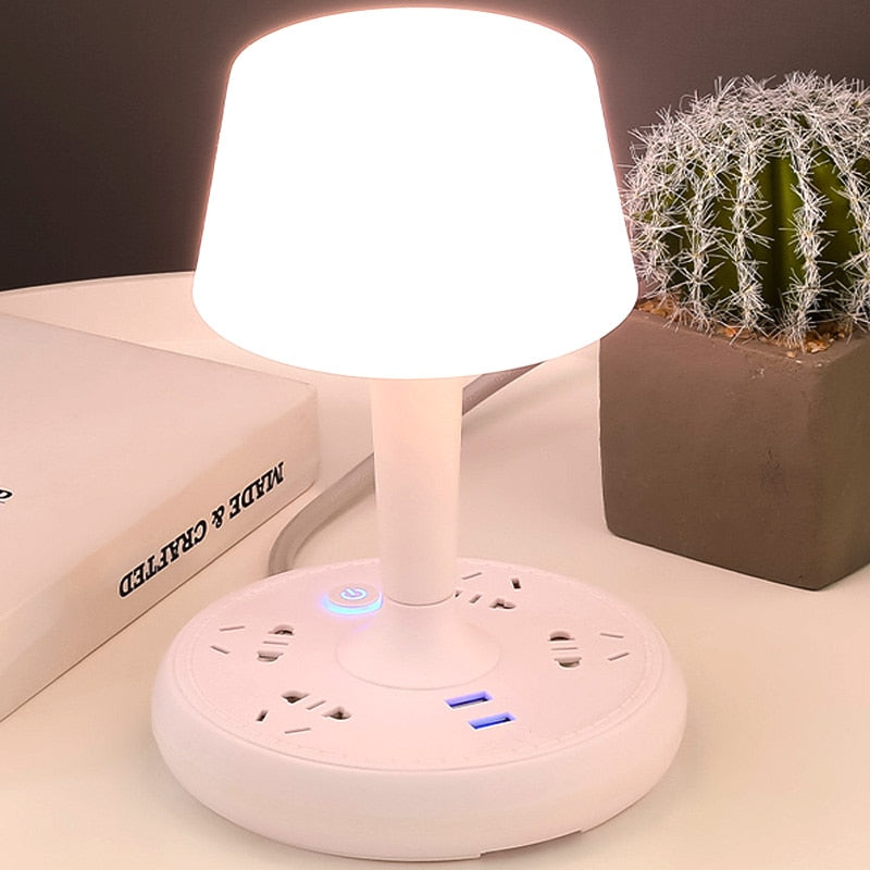 Multi Power Strip Phone Holder Table Lamp - Image 3