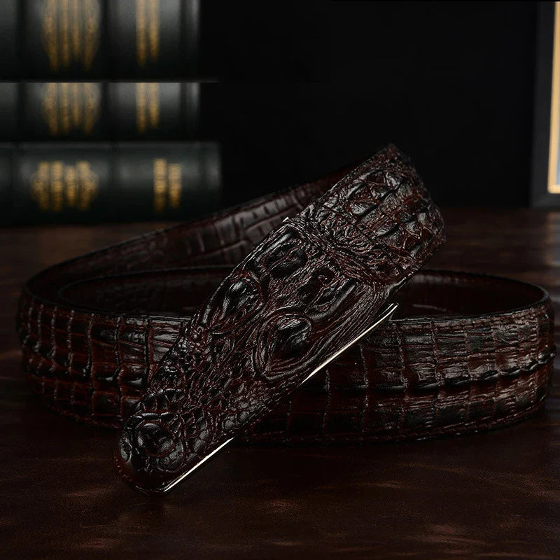 Alligator Bold Texture Elegant Men Belt - Image 3