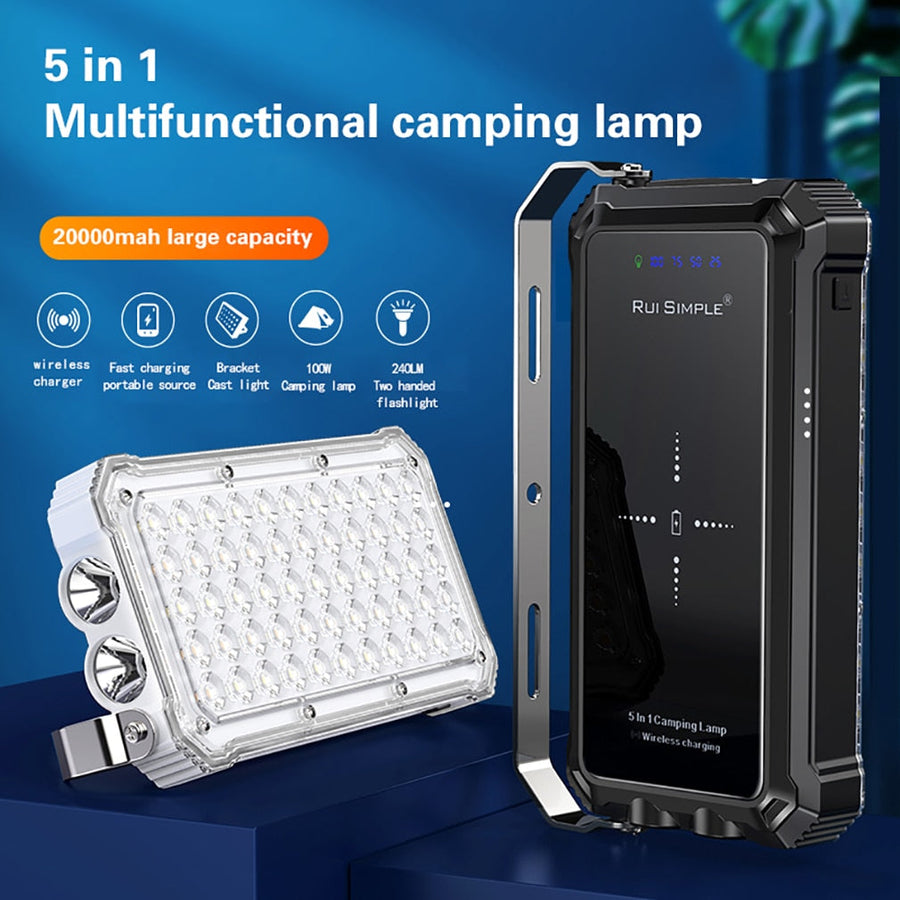 Waterproof Wireless Charging LED Lamp Power Bank - Image 4
