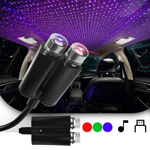 Colorful Sky Sound Activated LED Projector Night Light - Image 0