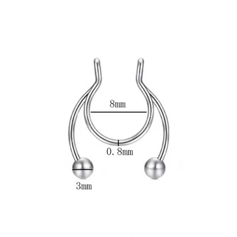 Stainless Steel Magnetic Fake Nose Piercing - Image 14