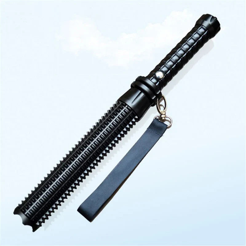 Tactical Rechargeable Flashlight Telescopic Self Defense Stick