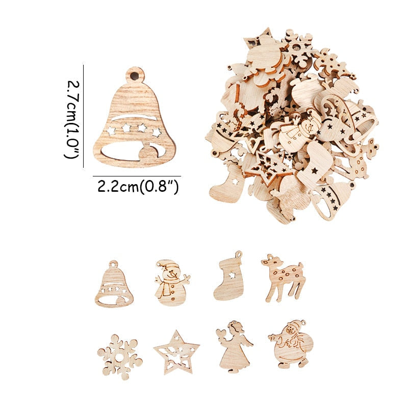 Wooden Winter Happy Christmas Ornaments - Image 11