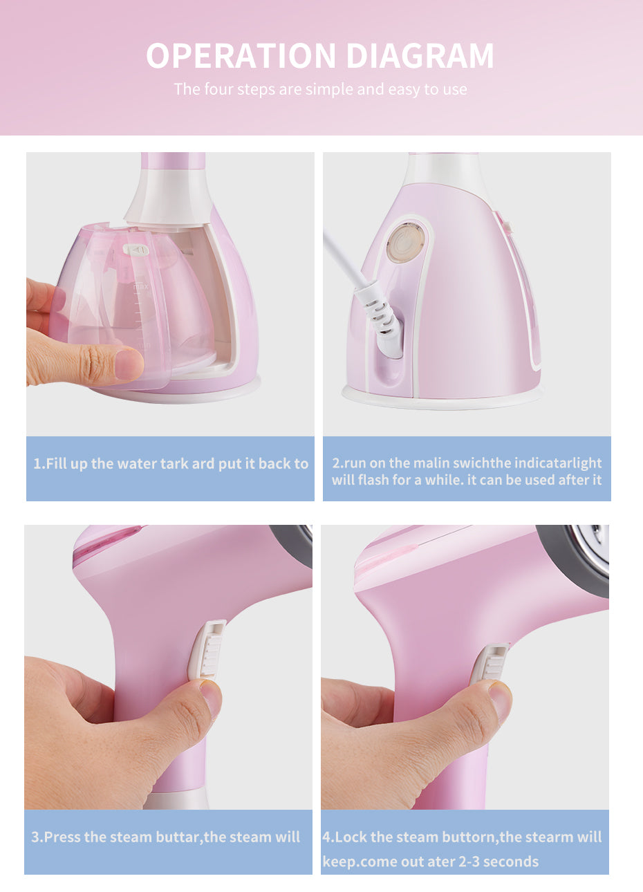 Portable Mini Cordless Iron Steamer