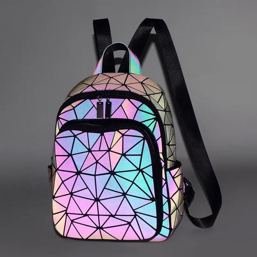 Rainbow Rise Luminous Holographic Backpack - Image 0