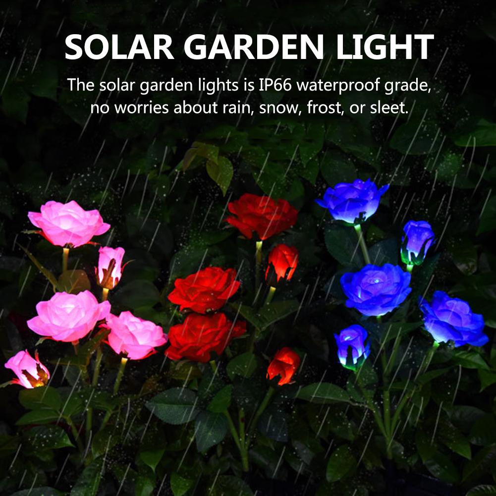 LED Solar Rose Decorative Light