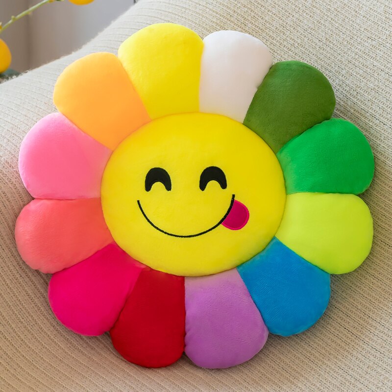 Colorful Sunflower Plush Comfy Seat Cushion - Image 6