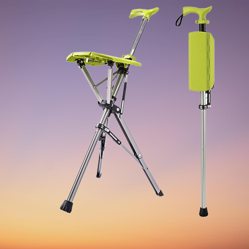 Elderly Foldable Walking Chair Stick