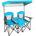 Double Folding Built-in Ice Box Camping Chair