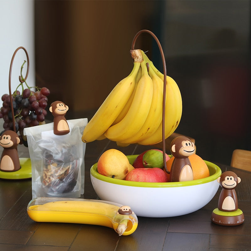 Monkey Shape Kitchen Banana Hanger Stand