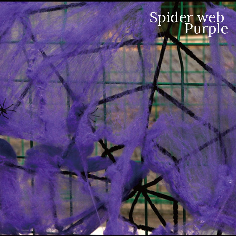 Artificial Stretchy Cobweb Halloween Decoration - Image 6