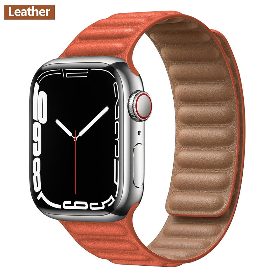 Magnetic Strap Leather Smart Watch Band - Image 9