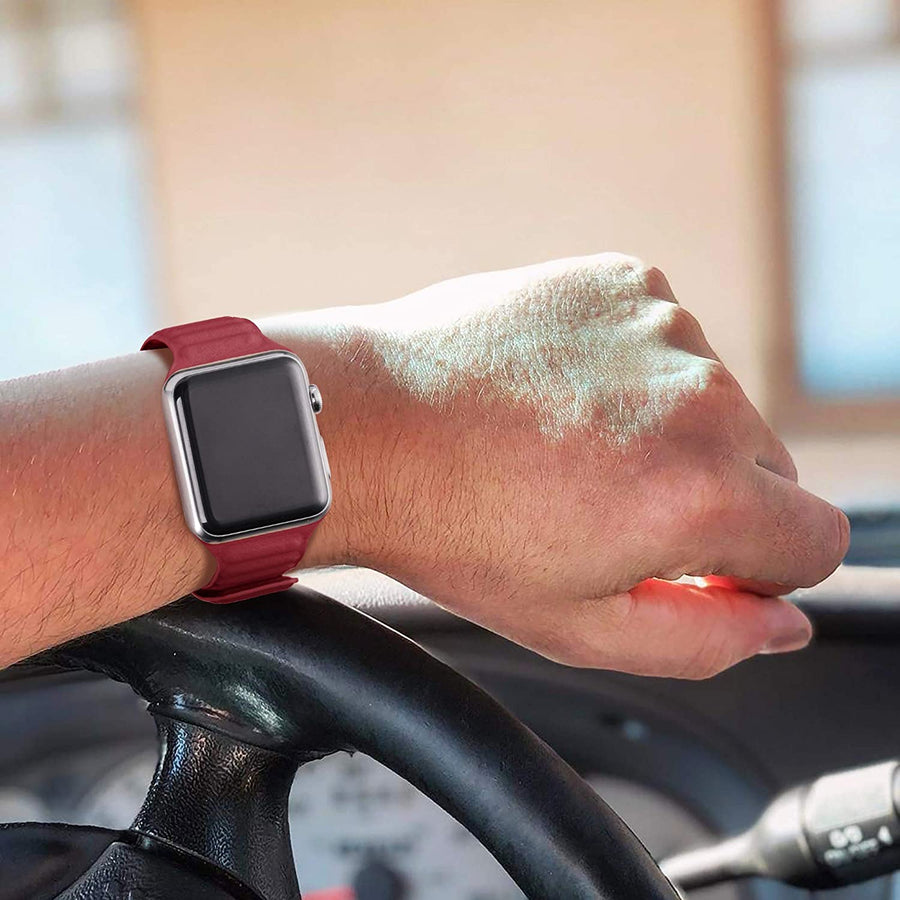 Magnetic Strap Leather Smart Watch Band - Image 1