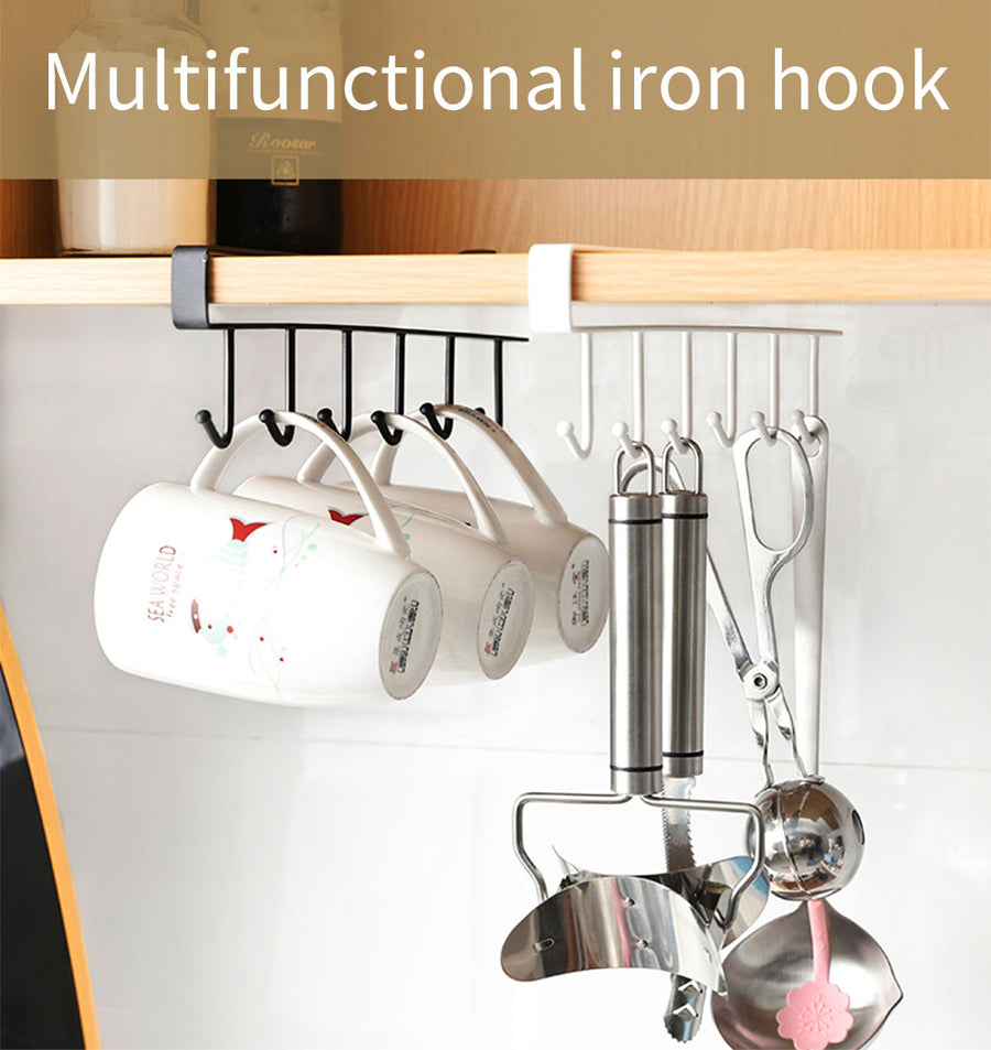 Kitchen Under Cabinet Organizer Hook Rack - Image 4