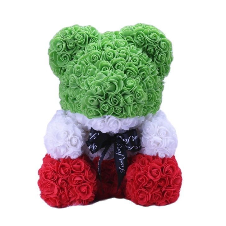 Artificial Rose Flowers Teddy Bear