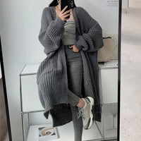 Asymmetrical Long & Warm Sweater Coat - Image 4