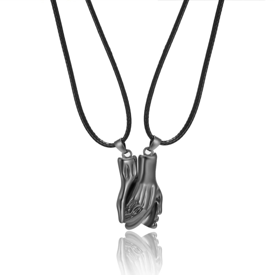 Magnetic Abstract Heart Couple's Necklace - Image 26