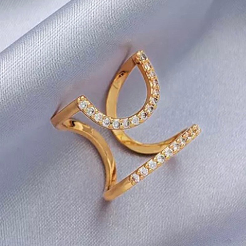 Sleek Line Gothic Metal Thin Nail Rings - Image 15