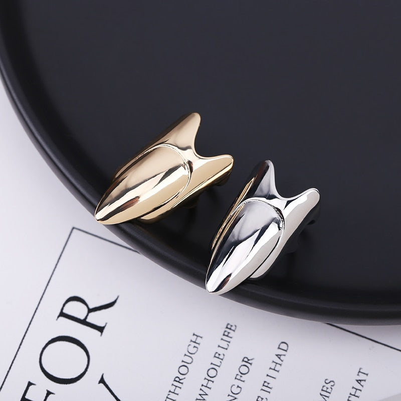 Sleek Line Gothic Metal Thin Nail Rings - Image 13
