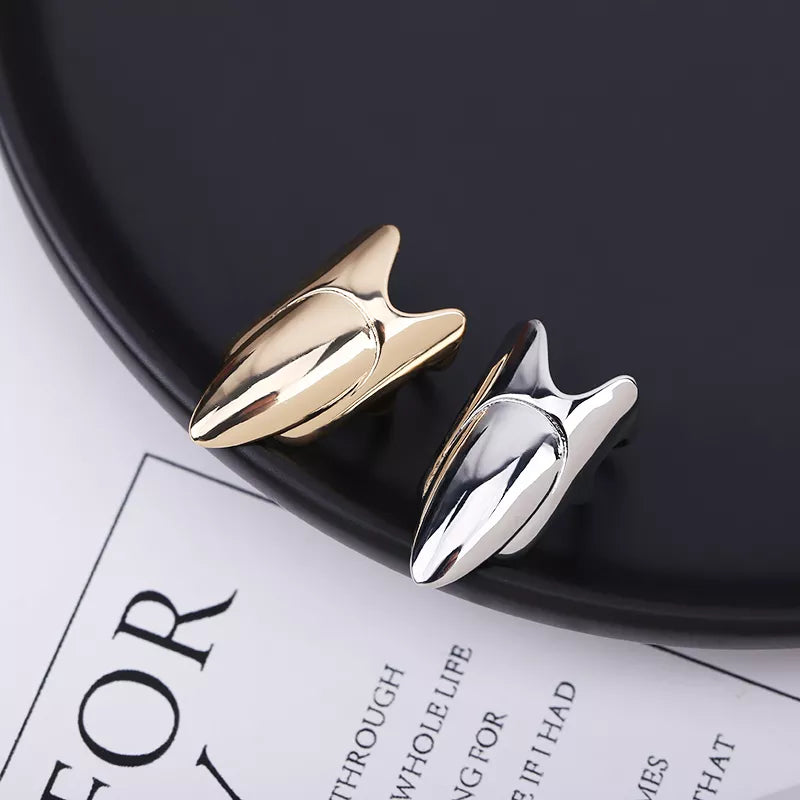 Elegant Fingertip Chic Gothic Slim Metal Nail Rings - Image 2