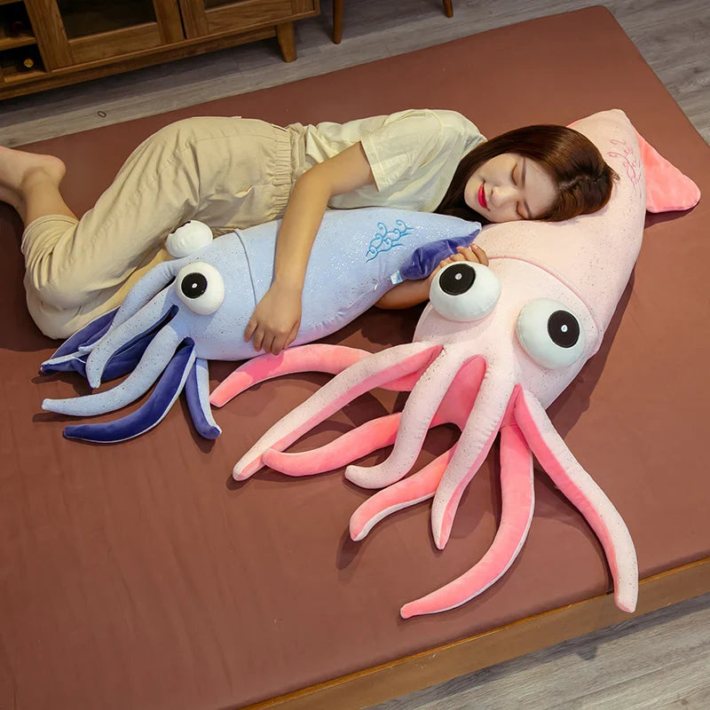 Jumbo Huggable Squid Softie Plush Toy - Image 3