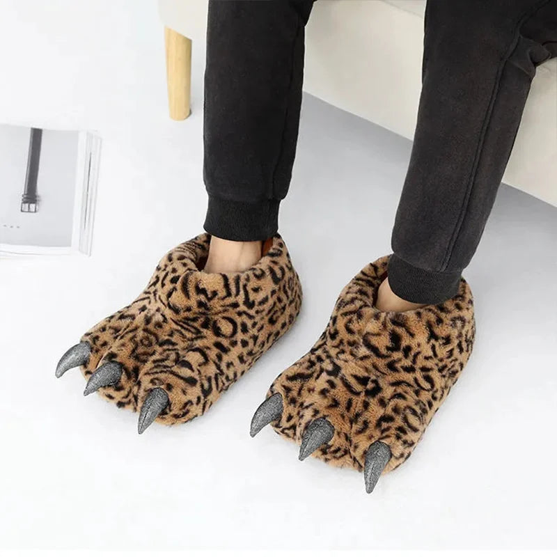 Furry Monster Claw Slippers - Image 2