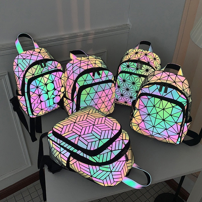 Rainbow Rise Luminous Holographic Backpack - Image 9