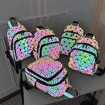 Rainbow Rise Luminous Holographic Backpack