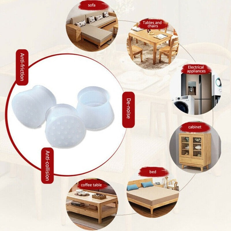 Anti-slip Silent Silicon Furniture Leg Cover Set - Image 4
